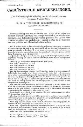 Eerste pagina van het artikel zoals het is gepubliceerd in het tijdschrift