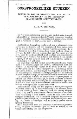 Eerste pagina van het artikel zoals het is gepubliceerd in het tijdschrift