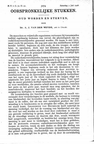 Eerste pagina van het artikel zoals het is gepubliceerd in het tijdschrift