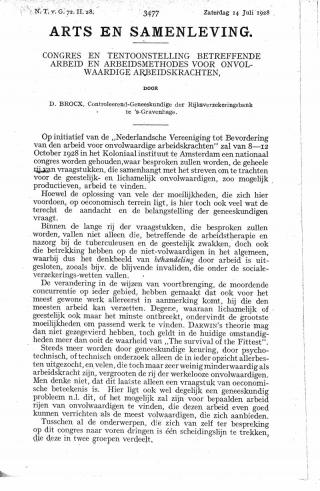 Eerste pagina van het artikel zoals het is gepubliceerd in het tijdschrift