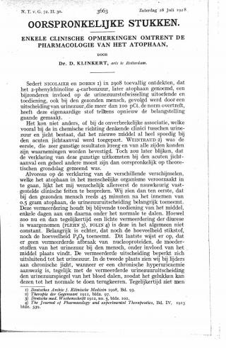 Eerste pagina van het artikel zoals het is gepubliceerd in het tijdschrift