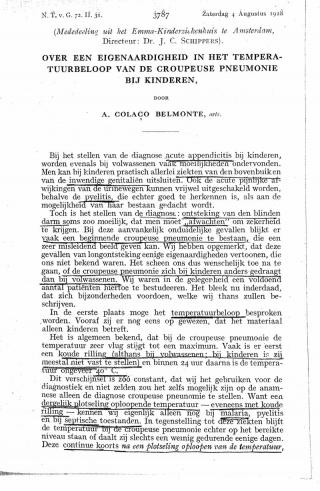 Eerste pagina van het artikel zoals het is gepubliceerd in het tijdschrift