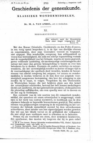 Eerste pagina van het artikel zoals het is gepubliceerd in het tijdschrift