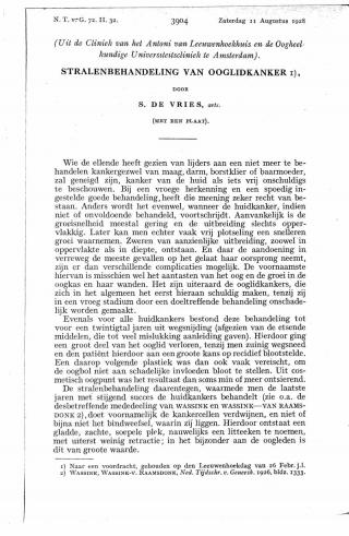 Eerste pagina van het artikel zoals het is gepubliceerd in het tijdschrift