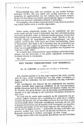 Eerste pagina van het artikel zoals het is gepubliceerd in het tijdschrift