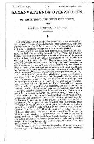 Eerste pagina van het artikel zoals het is gepubliceerd in het tijdschrift