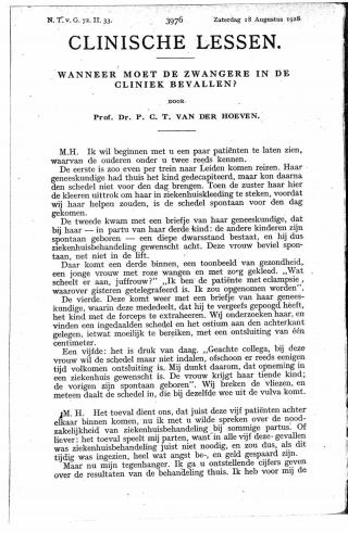 Eerste pagina van het artikel zoals het is gepubliceerd in het tijdschrift
