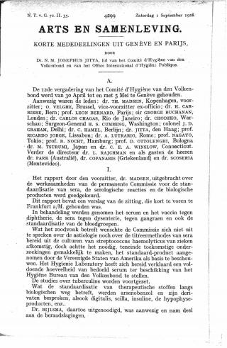 Eerste pagina van het artikel zoals het is gepubliceerd in het tijdschrift