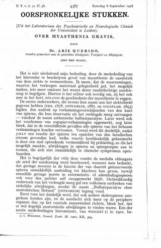 Eerste pagina van het artikel zoals het is gepubliceerd in het tijdschrift