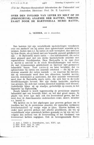 Eerste pagina van het artikel zoals het is gepubliceerd in het tijdschrift