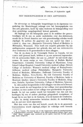 Eerste pagina van het artikel zoals het is gepubliceerd in het tijdschrift