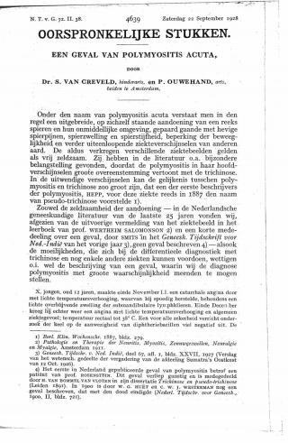 Eerste pagina van het artikel zoals het is gepubliceerd in het tijdschrift