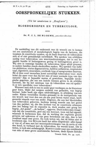 Eerste pagina van het artikel zoals het is gepubliceerd in het tijdschrift