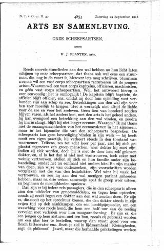 Eerste pagina van het artikel zoals het is gepubliceerd in het tijdschrift