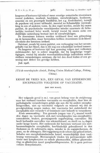 Eerste pagina van het artikel zoals het is gepubliceerd in het tijdschrift