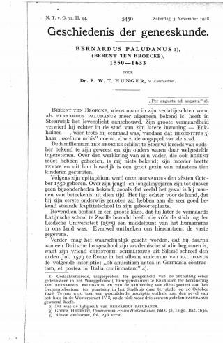 Eerste pagina van het artikel zoals het is gepubliceerd in het tijdschrift