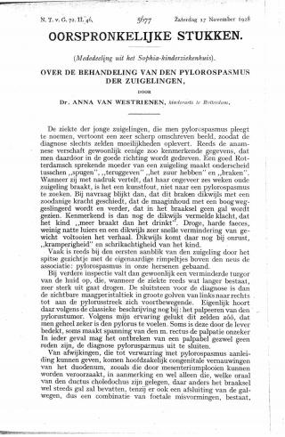 Eerste pagina van het artikel zoals het is gepubliceerd in het tijdschrift