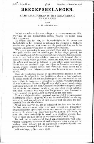 Eerste pagina van het artikel zoals het is gepubliceerd in het tijdschrift