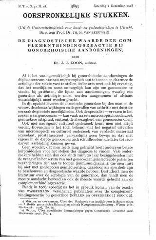 Eerste pagina van het artikel zoals het is gepubliceerd in het tijdschrift