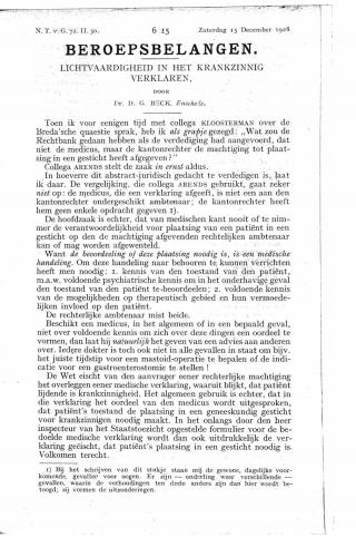 Eerste pagina van het artikel zoals het is gepubliceerd in het tijdschrift