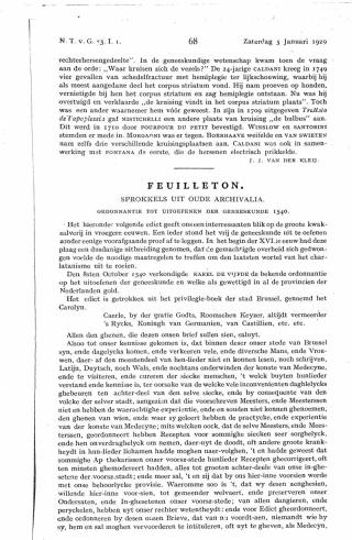 Eerste pagina van het artikel zoals het is gepubliceerd in het tijdschrift