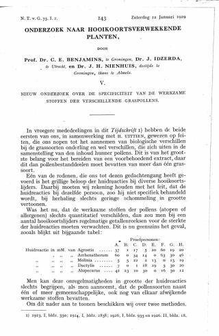 Eerste pagina van het artikel zoals het is gepubliceerd in het tijdschrift