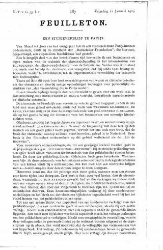 Eerste pagina van het artikel zoals het is gepubliceerd in het tijdschrift