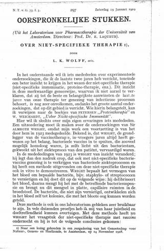 Eerste pagina van het artikel zoals het is gepubliceerd in het tijdschrift