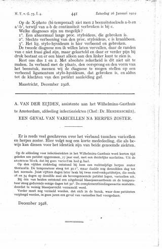 Eerste pagina van het artikel zoals het is gepubliceerd in het tijdschrift