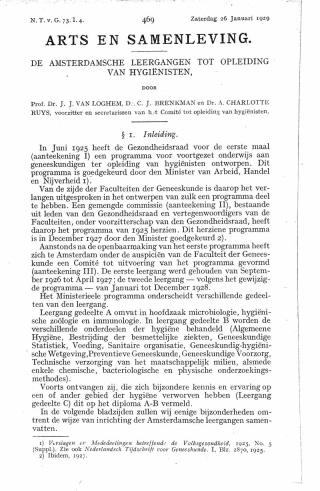 Eerste pagina van het artikel zoals het is gepubliceerd in het tijdschrift