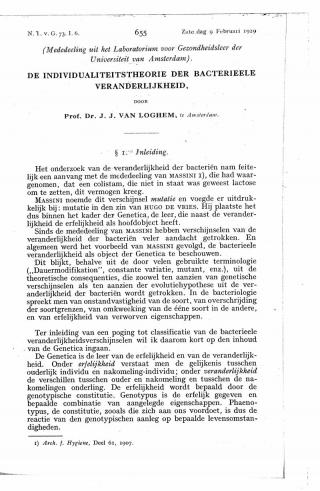 Eerste pagina van het artikel zoals het is gepubliceerd in het tijdschrift