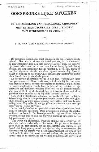 Eerste pagina van het artikel zoals het is gepubliceerd in het tijdschrift