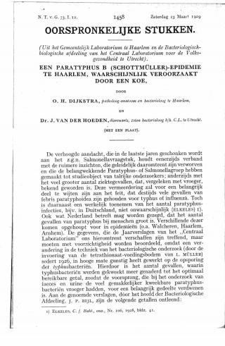 Eerste pagina van het artikel zoals het is gepubliceerd in het tijdschrift