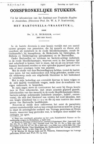 Eerste pagina van het artikel zoals het is gepubliceerd in het tijdschrift