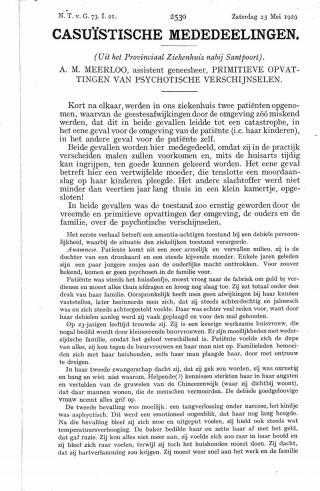 Eerste pagina van het artikel zoals het is gepubliceerd in het tijdschrift