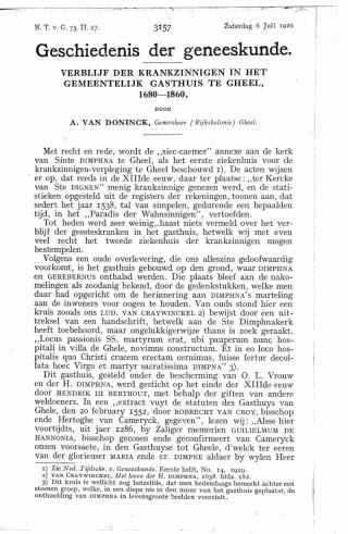 Eerste pagina van het artikel zoals het is gepubliceerd in het tijdschrift