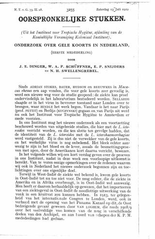 Eerste pagina van het artikel zoals het is gepubliceerd in het tijdschrift