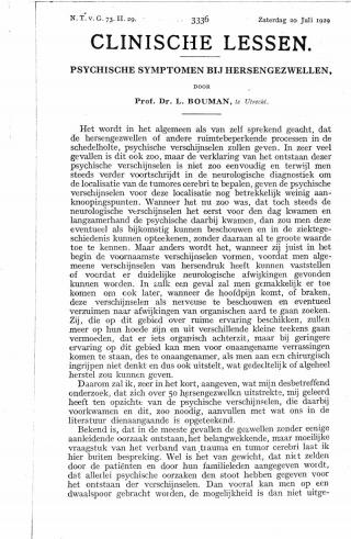 Eerste pagina van het artikel zoals het is gepubliceerd in het tijdschrift