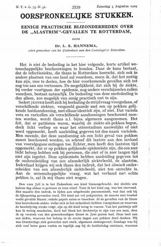 Eerste pagina van het artikel zoals het is gepubliceerd in het tijdschrift