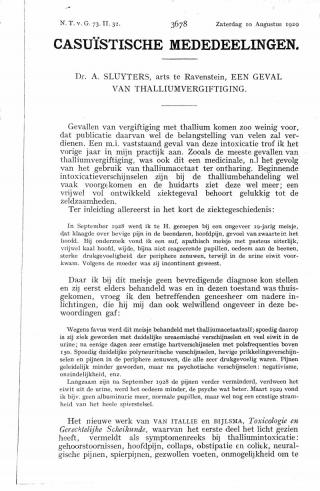 Eerste pagina van het artikel zoals het is gepubliceerd in het tijdschrift