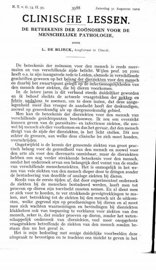 Eerste pagina van het artikel zoals het is gepubliceerd in het tijdschrift