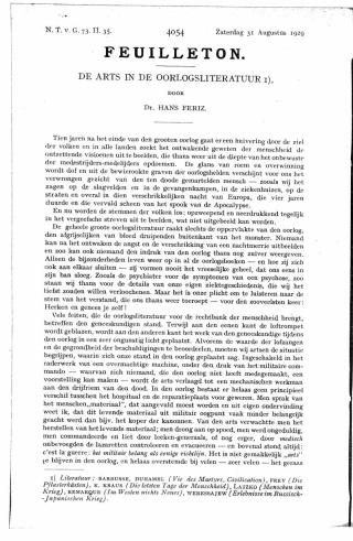 Eerste pagina van het artikel zoals het is gepubliceerd in het tijdschrift