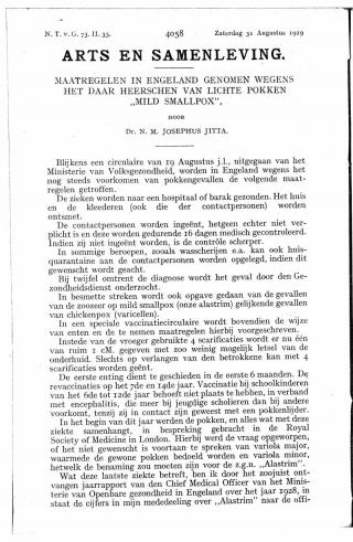 Eerste pagina van het artikel zoals het is gepubliceerd in het tijdschrift