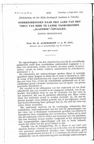 Eerste pagina van het artikel zoals het is gepubliceerd in het tijdschrift