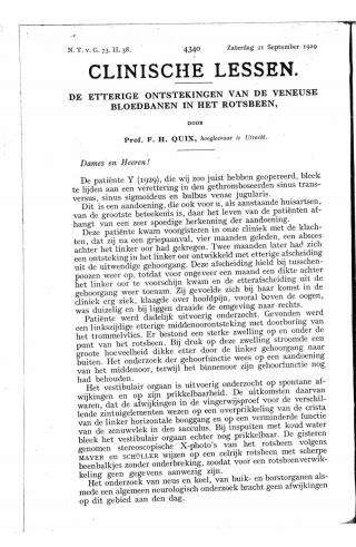 Eerste pagina van het artikel zoals het is gepubliceerd in het tijdschrift