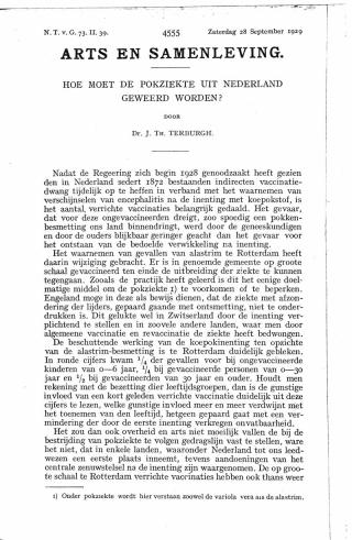Eerste pagina van het artikel zoals het is gepubliceerd in het tijdschrift