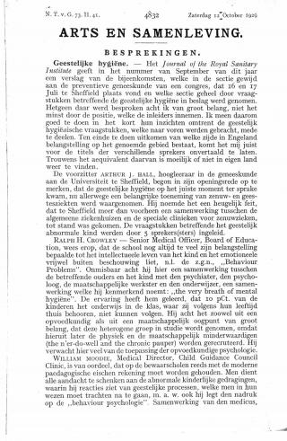 Eerste pagina van het artikel zoals het is gepubliceerd in het tijdschrift