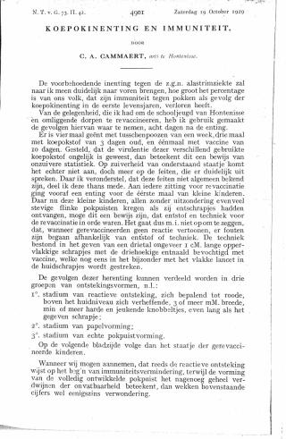 Eerste pagina van het artikel zoals het is gepubliceerd in het tijdschrift