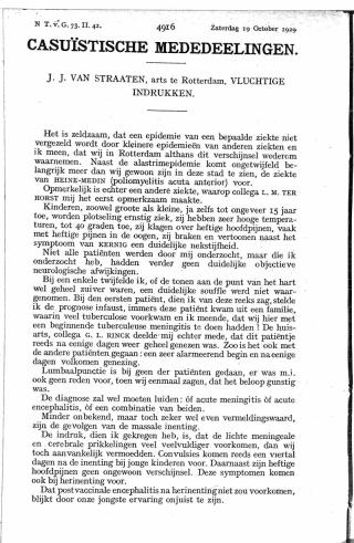 Eerste pagina van het artikel zoals het is gepubliceerd in het tijdschrift