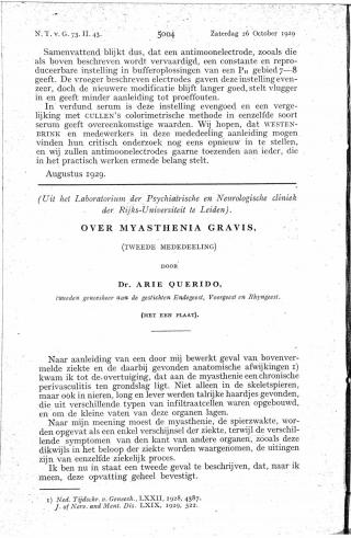 Eerste pagina van het artikel zoals het is gepubliceerd in het tijdschrift